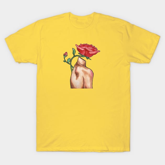 Rose Head T-Shirt by suzytwinkle_art